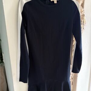 MICHAEL Michael Kors Navy and White Midi Dress